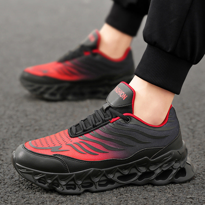 Men's Lace-up Sneakers Thick-soled Vulcanized Shoes Outdoor Running Sports Casual Shoes