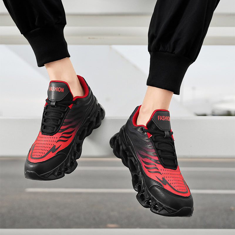 Men's Lace-up Sneakers Thick-soled Vulcanized Shoes Outdoor Running Sports Casual Shoes