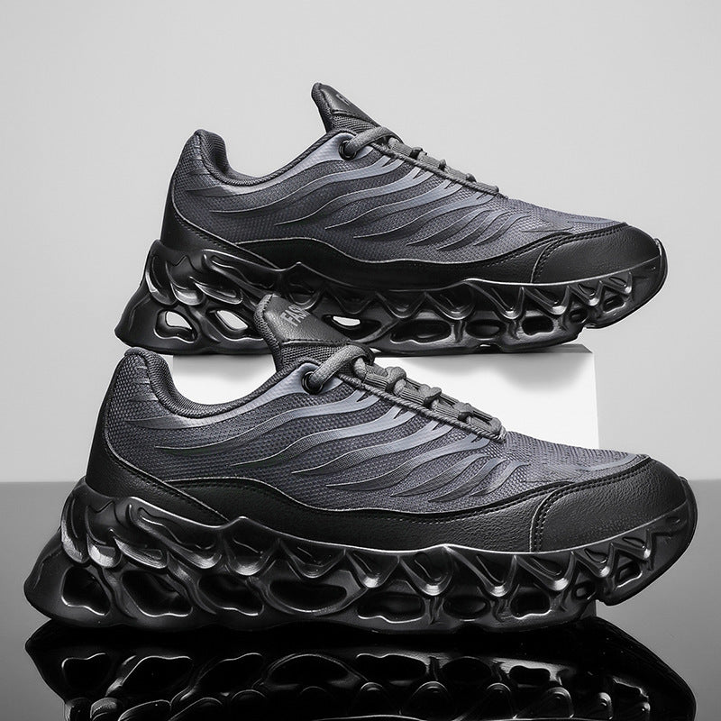 Men's Lace-up Sneakers Thick-soled Vulcanized Shoes Outdoor Running Sports Casual Shoes