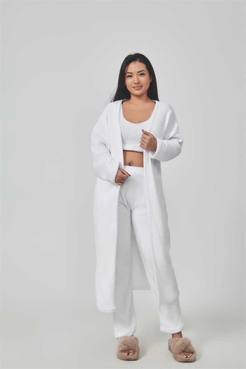 Cute Loungewear, Warm Suit Sets, Lounge Set, 3 Piece Pant Sets, Women Dress