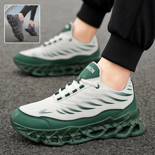 Men's Lace-up Sneakers Thick-soled Vulcanized Shoes Outdoor Running Sports Casual Shoes