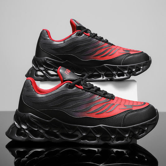 Men's Lace-up Sneakers Thick-soled Vulcanized Shoes Outdoor Running Sports Casual Shoes