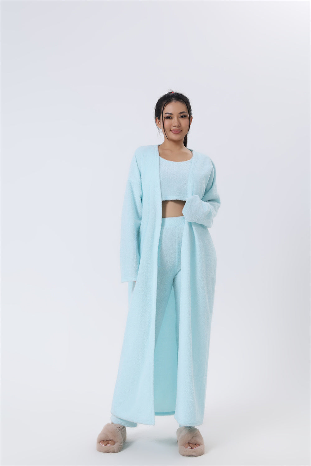 Cute Loungewear, Warm Suit Sets, Lounge Set, 3 Piece Pant Sets, Women Dress