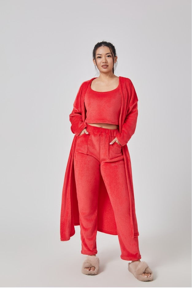 Cute Loungewear, Warm Suit Sets, Lounge Set, 3 Piece Pant Sets, Women Dress