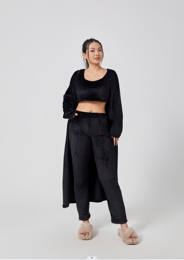 Cute Loungewear, Warm Suit Sets, Lounge Set, 3 Piece Pant Sets, Women Dress